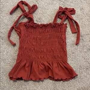 Altar'd State Terracotta Smocked Camisole
